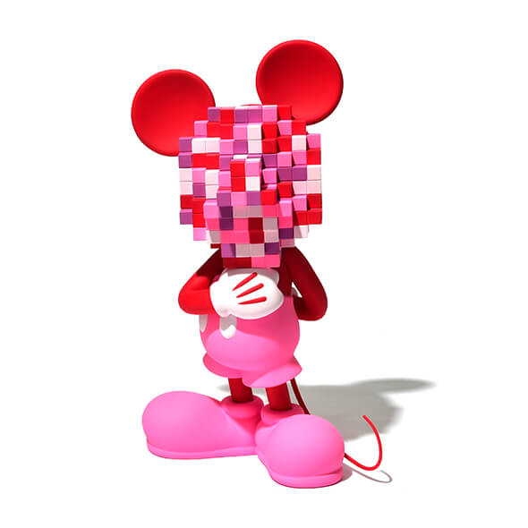 Mickey Mouse (mosaic art style) (紅色) (40cm Tall) (此價格不含運費)