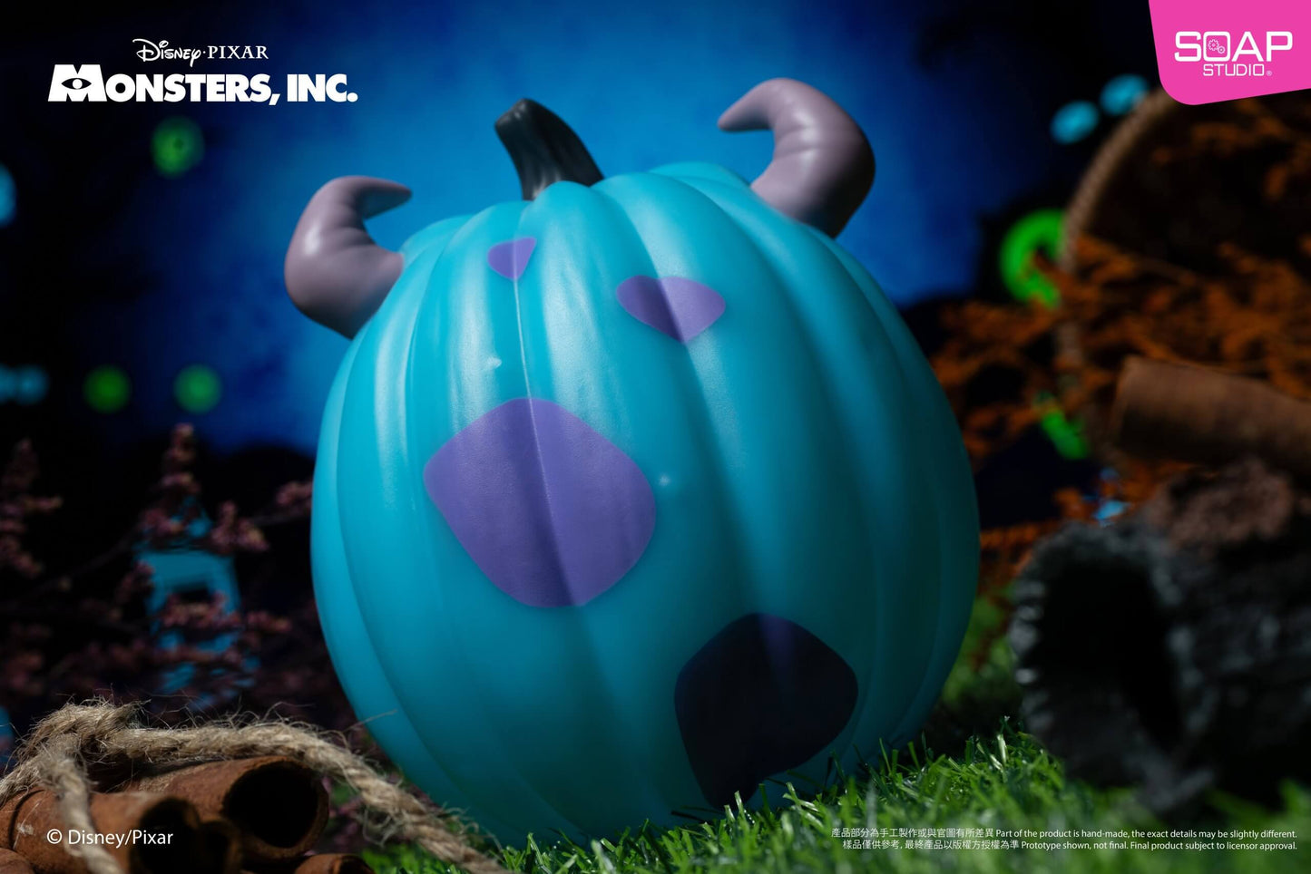 Disney Pixar Monsters, Inc. Sulley Pumpkin Head Night Light 迪士尼彼思怪獸大學毛毛造型南瓜頭夜燈 (此價格不含運費)