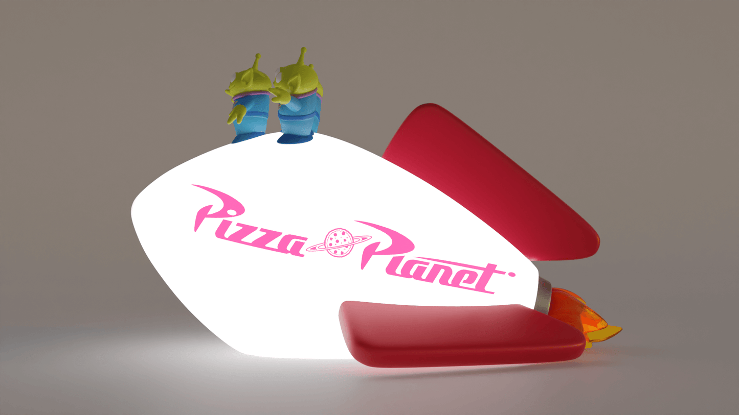 Disney Pixar Aliens Pizza Planet USB Night Light 迪士尼彼思三眼仔披薩星球USB夜燈 (預售) (此價格不含運費)